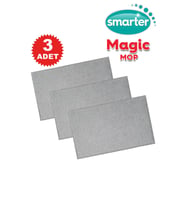 SMARTER MAGIC YEDEK MOP 3 ADET PASPAS TEMİZLİK SETİ MANDALLI YER YÜZEY TEMİZLİK HAVLUSU BEZİ UYUMLU