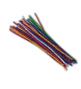 Metalik Renkli Şönil 25'li 1 Paket Ticon 30 cm Metalik Renkli Tüylü Tel 25 li 1 Paket