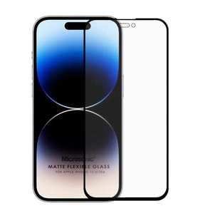 Microsonic Apple iPhone 15 Pro Max Seramik Matte Flexible Ekran Koruyucu Siyah