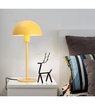 Mylights 20 Cm Baslıklı Masa Abajur Gece Lambası Yatak Odası Genc Odası Lambası Sarı Okuma Lambası Masa Lambası Gece Lambası