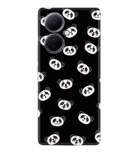 Vivo V29 Lite Kılıf Silikon Desen Özel Seri Panda Suratları 1773
