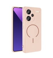 Redmi Note 13 Pro Plus 5G Kılıf Kamera Çıkıntılı Magsafe Şarj Özellikli Lüx Meta Kapak (Rose)