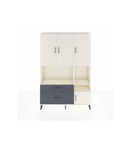 Arges Dolap 7 Raflı 2 Çekmeceli 4 Kapaklı 132x30x195 Aytaşı-Aytaşı/Antrasit