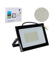 100 Watt - 220 Volt 6500K IP66 150* Işık Açısı Siyah Slim Kasa Beyaz Led Projektör (4767)