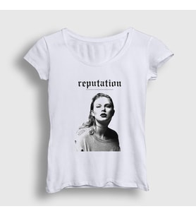 Presmono Kadın Beyaz Reputation Taylor Swift T-Shirt 312689tt