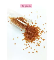 Dökme Cam Kum Boncuk (11/0) 2 mm - 20 Gram - Koyu Bal Rengi - BNC035