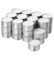 Tealight mum, beyaz, 6 saat, 36 adet