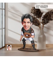 BK Gift Kişiye Özel Beyzbol Karikatürlü Büyük Boy Ahşap Biblo-2, Arkadaşa Hediye , Sevgiliye Hediye, Kişiye Özel Biblolar