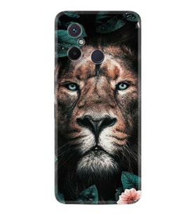 Xiaomi Redmi 12C Kılıf Resimli Desenli Baskılı Silikon Leon Flowers 1307