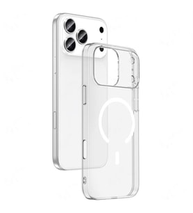 Coverzone iPhone 17 Pro Max ile uyumlu K?l?f Wireless ?arj �zellikli Magsafe ile uyumlu Nitro Anti Shock Transparan K�?eler Airbag Korumal? Ultra ?effaf