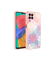 Samsung Galaxy M33 Uyumlu Kılıf Kamera Korumalı Desenli Sert Silikon Zore Epoksi Kapak (Model 4)