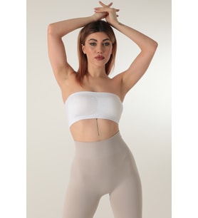 DoReMi Seamless Straplez Askısız Pedli Büstiyer (Beyaz)