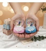 Adalinhome Sevgili Temalı Işıklı Mini Kar Küresi 7 cm