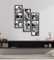 Kisiye Özel 8 Fotografli Tablo  (Siyah Beyaz)