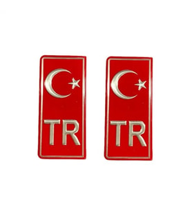 Tr Plaka Stıcker 2'li - Türkiye Plaka Stıcker - Türkiye Plakalık Stickeri