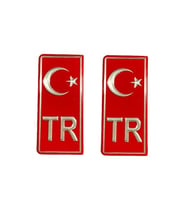 Tr Plaka Stıcker 2'li - Türkiye Plaka Stıcker - Türkiye Plakalık Stickeri