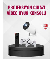 Kablosuz Mini Projeksiyon Cihazı Oyun ve Film İçin Taşınabilir Ev Sineması
