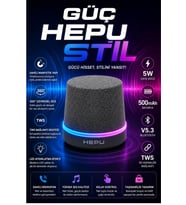 Hepu HP-MS01G Gri Manyetik Telefon Tutuculu Kablosuz Bluetooth Hoparlör TWS Destekli