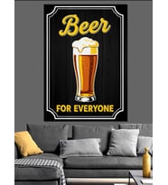Bira Bardağı Bar Posteri Dekoratif Kanvas - Mdf Ahşap Tablo