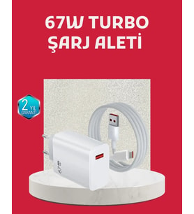 67 Watt Turbo Şarj Cihazı Motorola G30 G50 G60 G82 Uyumlu