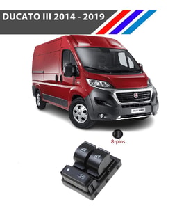Fiat Doblo III - Ducato III - Peugeot Boxer III - Jumper III - Opel Combo D Cam Açma Anahtarı Sol - 8 Fiş