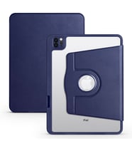 Apple iPad Air 11 2025 M3 Uyumlu Kılıf Zore Termik Kalem Bölmeli Dönebilen Standlı Kılıf (Lacivert)