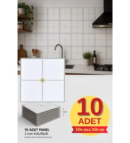 10 Adet 30x30cm Işıltı Modern Desen Köpük Yapışkanlı Mutfak Banyo Wc Duvar Paneli Kağıdı CYCZT00216