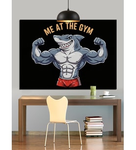 ME AT THE GYM Yazısı Dekoratif Kanvas - Mdf Ahşap Tablo