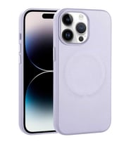 Apple iPhone 14 Pro Kılıf PU Deri Magsafe Wireless Şarj Özellikli Derix Kapak (Lila)