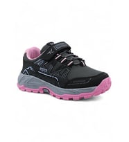 Khayt RunTrail Su ve Soğuk Dayanıklı Kaymaz Taban Kışlık Unisex Çocuk Spor Ayakkabı (Füme - Pembe)