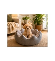 Yumuşak Peluş İçli Yuvarlak Kedi ve Köpek Yatağı, Rahat ve Şık Design