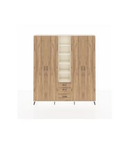Arges Gardrop 17 Raflı 3 Çekmeceli 4 Kapaklı 220x30x243 Aytaşı-Çam