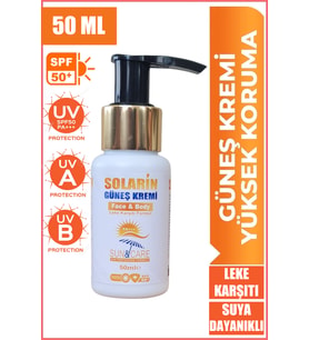 50ml Güneş Kremi - Spf 50+ Tüm Cilt Tiplerine Uygun Yüksek Koruma Güneş Kremi