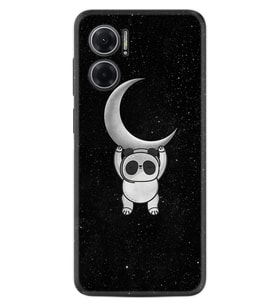 Xiaomi Redmi Note 11E Kılıf Resimli Desenli Silikon Platinium Series Panda Moon 1811