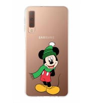 Samsung Galaxy A7 (2018)  Kapak Mickey Mouse Tasarımlı Şeffaf Silikon Kılıf