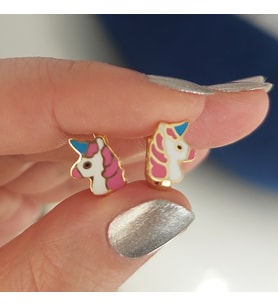 Vaoov 925 Ayar Gümüş Unicorn Çocuk Küpe