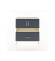 Hyperion Şifonyer 3 Raflı Tek Çekmeceli 2 Kapaklı 88x44x96 Aytaşı-Antrasit