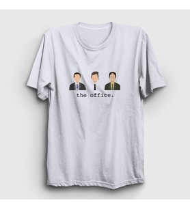 Presmono Unisex Beyaz Characters Dizi The Office T-Shirt 345053tt