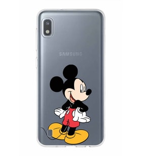 Samsung Galaxy A10  Kapak Mickey Mouse Tasarımlı Şeffaf Silikon Kılıf