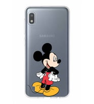 Samsung Galaxy A10  Kapak Mickey Mouse Tasarımlı Şeffaf Silikon Kılıf