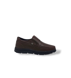 Zerhan 782 Erkek Koyu Kahve Hakiki Deri Kalın Taban Ayakkabı (Kahverengi)