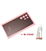 Samsung Galaxy S22 ULTA Arka Pil Batarya Kapağı (CAM+B-7000) KAHVER RENGİ
