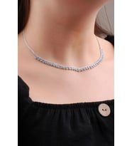 Turkuaz Taşlı Gümüş Choker Kolye 6575
