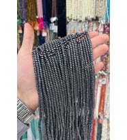 Hematit Taşı Rondela Kesim Parlak Füme 4x2mm Doğal Taş Dizi