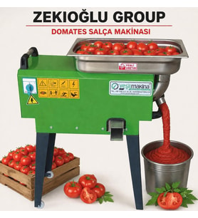 Yeşil Makina Elektrikli Domates Salça Makinesi 3 HP SM 500 Saatte 500 KG Kapasiteli DOMATES MAKİNASI SALÇA MAKİNASI