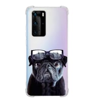 PrintiFy Huawei P40 Pro Uyumlu Köpek 3 Baskılı Şeffaf Köşe Korumalı Antişok Kılıf
