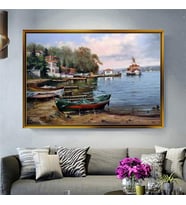 Altın Çerçeveli dekoratif tablo l183 (Gold)