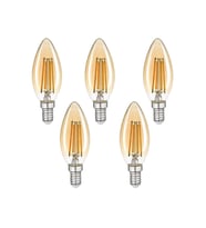 4W Rustik Ampul 2700K (Amber Işık) E14 Duy - 5 ADET (Sarı)