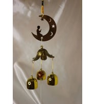 Deprem Zili Çanı Rüzgar Çanı Zili Feng Shui Yin Yang Ay Dede (Gold)