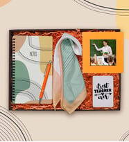 Öğretmenler Günü Özel Hediye Seti & Fular, Defter, Kalem, Fotoğraf Çerçevesi, Magnet